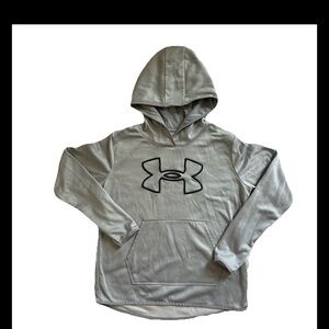 Under Armour Boys Gray Lightweight Loose Fit Hoodie Sz Small